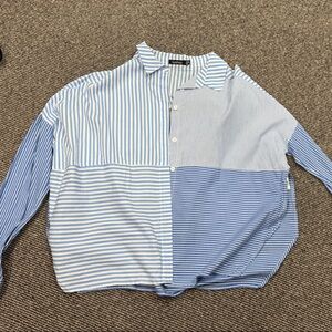 Men's Blue Striped Shirt